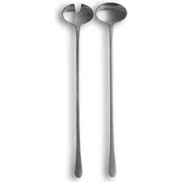 Georg Jensen Copenhagen Salatbesteck (matt), Servierbesteck, Silber