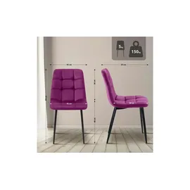 CLP 4er Set Esszimmerstühle Antibes lila