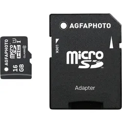AgfaPhoto MicroSDHC UHS-I   16GB High Speed Class 10 U1 + Adapter