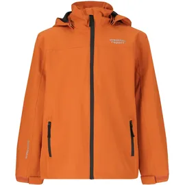 Weather Report Outdoorjacke WEATHER REPORT "Borise Jr.", Kinder, Gr. 152, orange, 90% Polyester, 10% Elasthan, mehrfarbig, normal, hoch geschlossener Ausschnitt, Jacken Outdoorjacke, mit wasserdichter Ausstattung