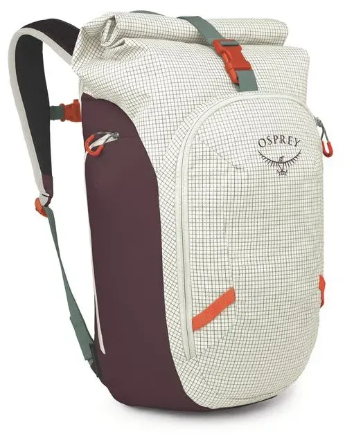 Urban-Rucksack Osprey Transporter Roll Top Pack  weiß/rot