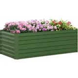 Outsunny Hochbeet - 180Lx90Wx59Hcm - Grün Metall, 90x59x180 cm Gartenzubehör, Hochbeete