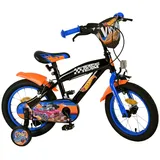 Volare Kinderfahrrad Hot Wheels für Jungen Schwarz Fahrrad 14 Zoll Kinderrad