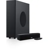 Teufel CINEBAR ONE+ 2.1 Soundsystem - Ultra-Kompakte Soundbar mit platzsparender Subwoofer, Dolby Audio, Bluetooth 5.0 aptX, Touch-Panel, Dynamore Ultra - schwarz