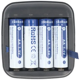 XTAR BC4 Schnell-Ladegerät für Li-Ion 1.5V Akku und 1,5V NiMH 1,2V Akkus AA AAA