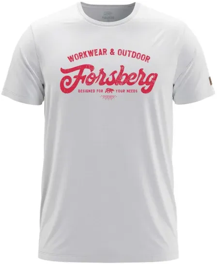 FORSBERG Överson T-Shirt mit Retro Brustlogo  / weiss / S