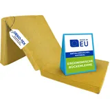 Pillows24 – Klappmatratze 190x60x7 cm mit abnehmbarem Bezug & Tragegriffen | Gästematratze klappbar | Oeko-TEX | Faltbare Matratze/Faltmatratze für Gäste, Kinder oder Reisen | Gelb