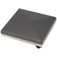 deutsche zauntechnik LED-Pfostenkappe anthrazit 2 Stück, für Torpfosten 8 x 8 cm