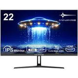 Minifire 22 Zoll Business Computer Monitor, Desktop Gaming Monitor, IPS, FHD 1080p,75 Hz, Adaptive-Sync, Eye Comfort, sRGB 110%, Ultra Thin Aperture, Tilt, VESA, HDMI, VGA, PC Bildschirm-Schwarz