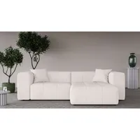 Home Affaire Ecksofa »ERIZ auch in Bouclé L-Form«, moderne Steppung, incl. 2 Zierkissen, B/T/H: 278/176/70 cm beige