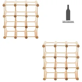 Proregal Weinregal 36 x 36 x 24 cm Natur