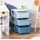 Homcom Spielzeugtruhe 37 x 37 x 56,5 cm Blau