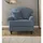 furn.design Sessel Adelina Textil 110 x 95 x 100 cm Blau mit Kissen