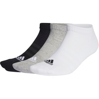 adidas Unisex Cushioned Sportswear 3 Pairs Sneaker-Socken, Medium Grey Heather/White/Black, L