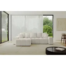 altdecor Ecksofa Cord 2-Sitzer Creme