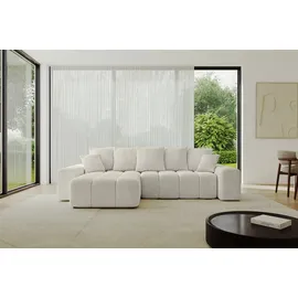 altdecor Ecksofa Cord 2-Sitzer Creme