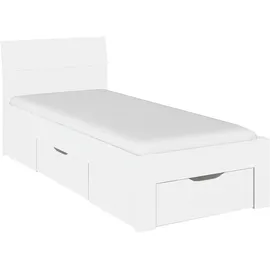 Rauch Stauraumbett FLEXX 90 x 200 cm Holz lackiert weiß