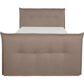 Home Affaire Boxbett HOME AFFAIRE Kederleicht grau (taupe) B:155cm L:226cm, Komplettbetten Boxspringbett, inklusive Fußteil, Bettkasten & Topper, in 4 Breiten und 2 Härtegraden