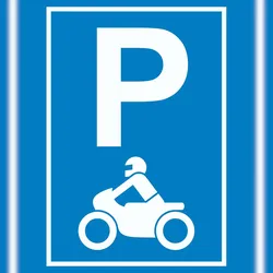 Motorrad Parkplatz Schild Biker Parkplatz A1 (594x841mm)