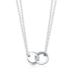 Elli Kette mit Anhänger »Halskette Anhänger Kreis Verbunden 925 Sterling Silber« Elli Silber 40