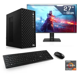 CSL Mystic V24157 27"  AMD Ryzen 7 5700X 4,4 GHz 32 GB RAM 1 TB SSD GeForce RTX 5060 Windows 11 Home