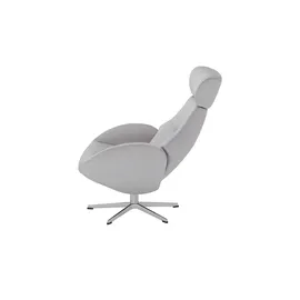 Sofa.de Fernsehsessel Globe Mikrofaser 79 x 111 x 84 cm Grau drehbar