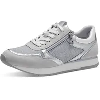 TAMARIS Sneaker TAMARIS Gr. 42, grau (hellgrau kombiniert) Damen Schuhe Sneaker mit herausnehmbarer Innensohle, Freizeitschuh, Halbschuh, Schnürschuh
