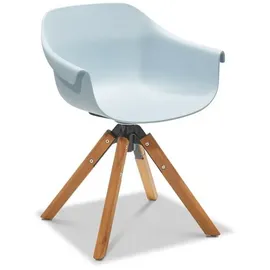 Musterring Stockholm Schalenstuhl 64 x 57 x 78 cm blau 2er Set