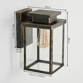 hofstein Poggio (IP44) Braun/Gold