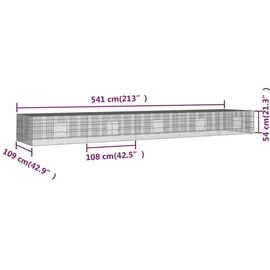 vidaXL Kaninchenkäfig 5 Paneele 541x109x54 cm Verzinktes Eisen vidaXL Kaninchenkäfig Paneele cm Verzinktes Eisen