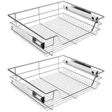 Clanmacy Schublade 2/4/6x 30-60cm Küchenschublade Schrankauszug Teleskopschublade 60 cm