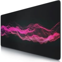 CSL Gaming Mauspad, XXL, Mousepad, 900 x 400 x 3 mm, Tischunterlage, abwaschbar, Pink Wave