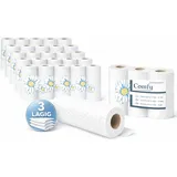 Lauroo Küchenrolle 32 Rollen 3-lagig - weiß, 50 Blätter pro Rolle - 8 Packungen a 4 Rollen