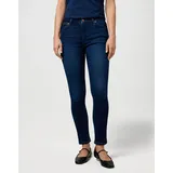 Wrangler Skinny-fit-Jeans "SIENNA", Damen, Gr. 30, Länge 34, nightshade, Denim/Jeans, Obermaterial: 82% Baumwolle, 8% Lyocell, 8% Polyester, 2% Elasthan, unifarben, skinny fit lang, Jeans, im Five-Pocket Style