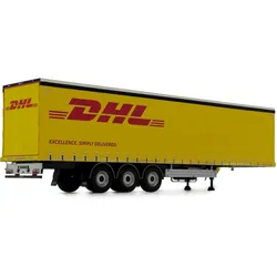 Pacton Schiebeplanenauflieger DHL Design  Modell von MarGe Models 1:32