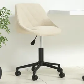 vidaXL Bürostuhl Drehbar Samt Creme