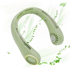 LeiGo Mini USB-Ventilator Hals-Ventilator, Hänge-Hals-Ventilator, Mini-Ventilator, messerlos grün