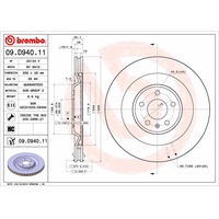 Brembo Bremsscheibe BREMBO 09.D940.11,