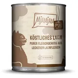 MjAMjAM Purer Fleischgenuss 800g Dose Katzennassfutter 6 x 800 Gramm köstliches Lamm pur