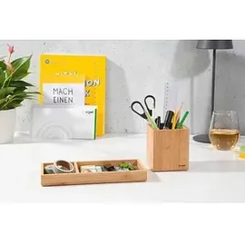 Sigel Stiftehalter Eyestyle braun Bambus 9,2 x 9,2 x 10,6 cm