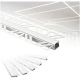 HEXIM LED Trockenbauprofil Alu Unterputzprofil LED Profil Unterputz Lichtleiste Für Led-streifen inkl. Abdeckung: opal Trockenbauleiste Einbauprofil Schiene Decke Wand (ALED-1, Leuchtbreite, 2 Meter / 1 Leiste - Hexim