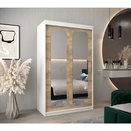 abiks möbel Schwebetürenschrank Promo 120 x 200 x 62 cm Weiß