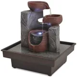 Décoshop26 - Zimmerbrunnen mit LED-Beleuchtung Polyresin 20x18x22 cm DEC020762