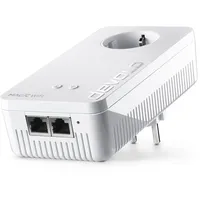 devolo Magic 2 WiFi 6 Erweiterungsadapter, WLAN Powerline Adapter, bis zu 2.400 Mbit/s, Mesh WLAN Steckdose, 2x Gigabit LAN Anschluss, dLAN 2.0, weiß