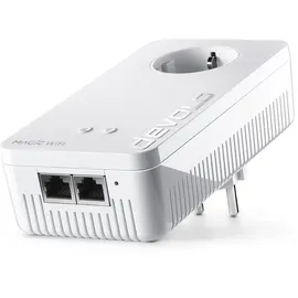 devolo Magic 2 WiFi 6 Erweiterungsadapter, WLAN Powerline Adapter, bis zu 2.400 Mbit/s, Mesh WLAN Steckdose, 2x Gigabit LAN Anschluss, dLAN 2.0, weiß