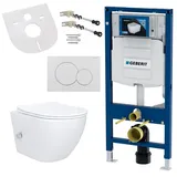 Geberit Taharet Wand-WC mit WC-Sitz Weiß