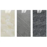 H-basics Klebefliesen Marmor Design 10 Stück - 60cm x 30cm, 3D Fliesenaufkleber, Selbstklebend, Küchenrückwand (Beige)