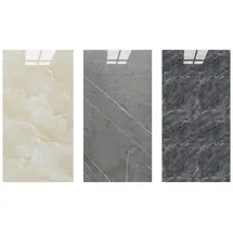 H-basics Klebefliesen Marmor Design 10 Stück - 60cm x 30cm, 3D Fliesenaufkleber, Selbstklebend, Küchenrückwand (Beige)