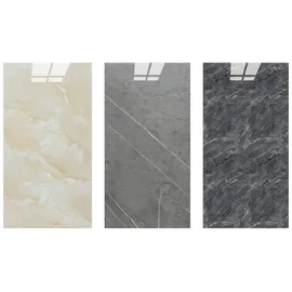 H-basics Klebefliesen Marmor Design 10 Stück - 60cm x 30cm, 3D Fliesenaufkleber, Selbstklebend, Küchenrückwand (Beige)