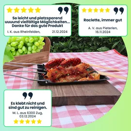 casativo-outdoor 6er-Set Grillpfännchen für Raclette